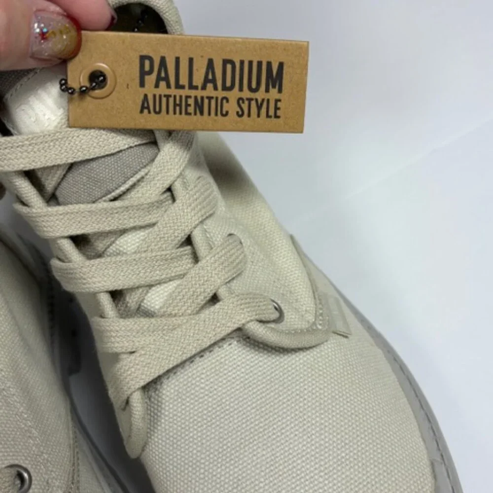 Palladium Baggy Boots Vapor Grey Canvas High Top Fold Down Men’s‎ 7 Women’s 9